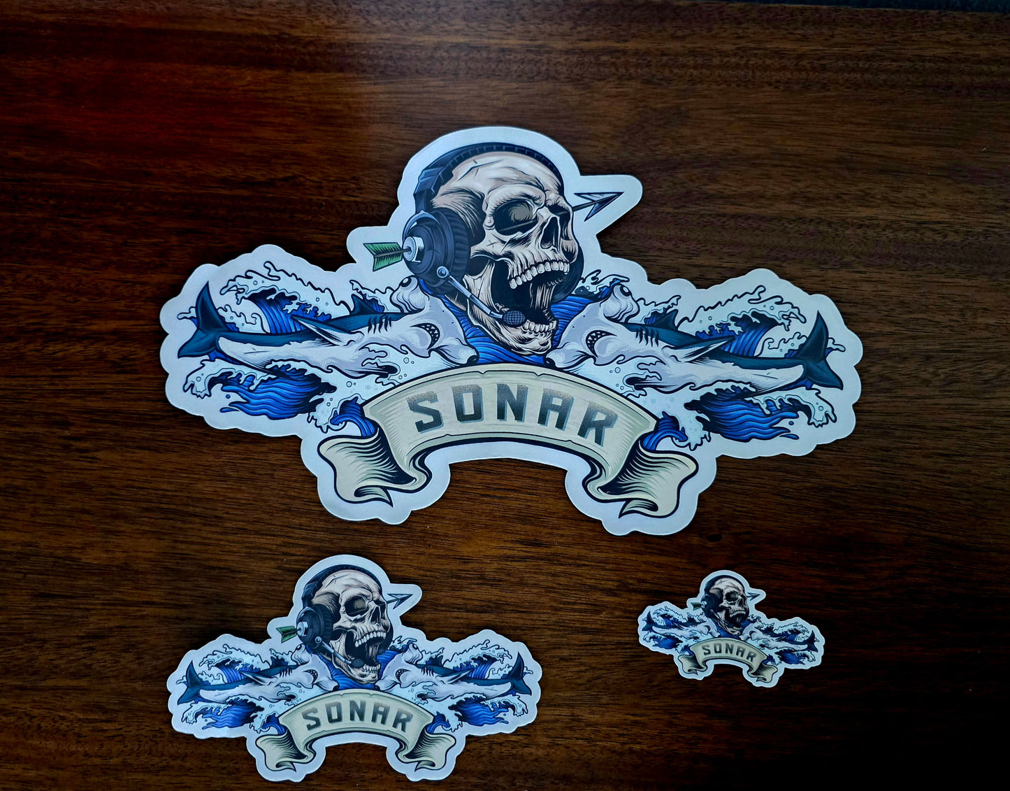 7" Clear Background Sonar Window Cling