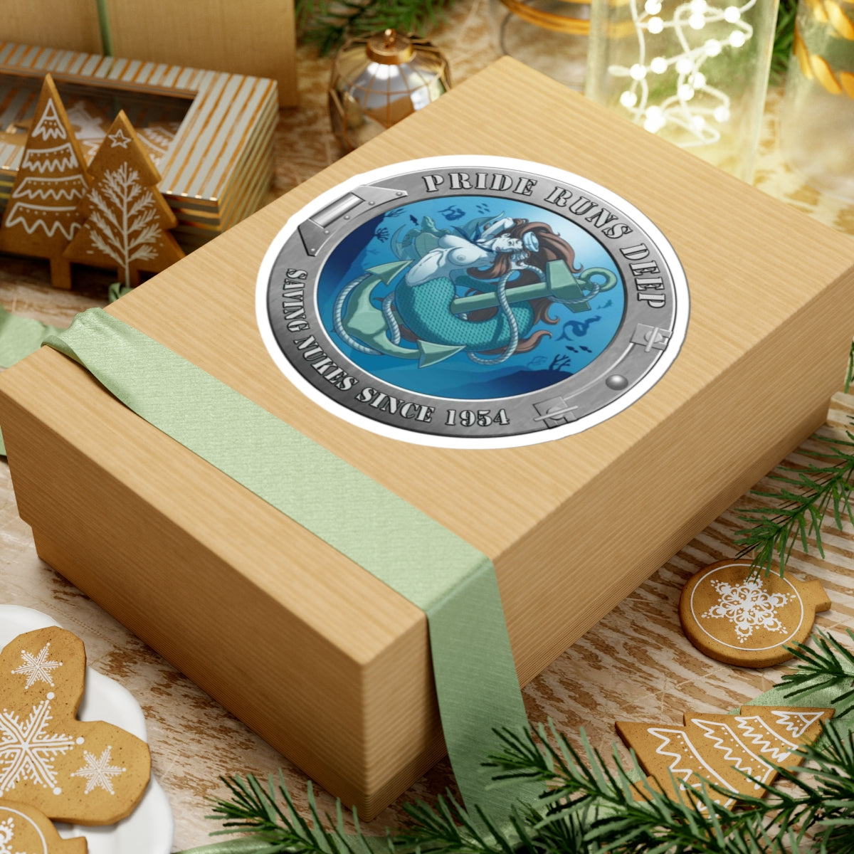 A-Gang Sticker | Mermaid (Red) | Silent Service Customs (3"x3" and 6"x6")