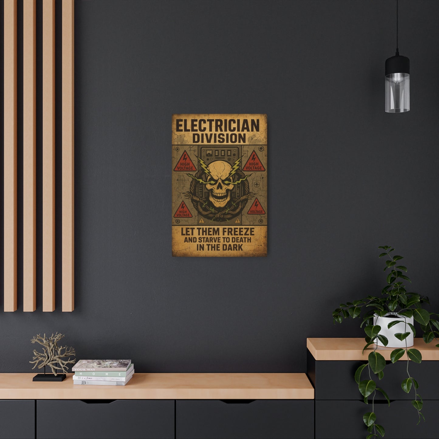 Electrician Vintage Metal Art Sign | Let Them Freeze