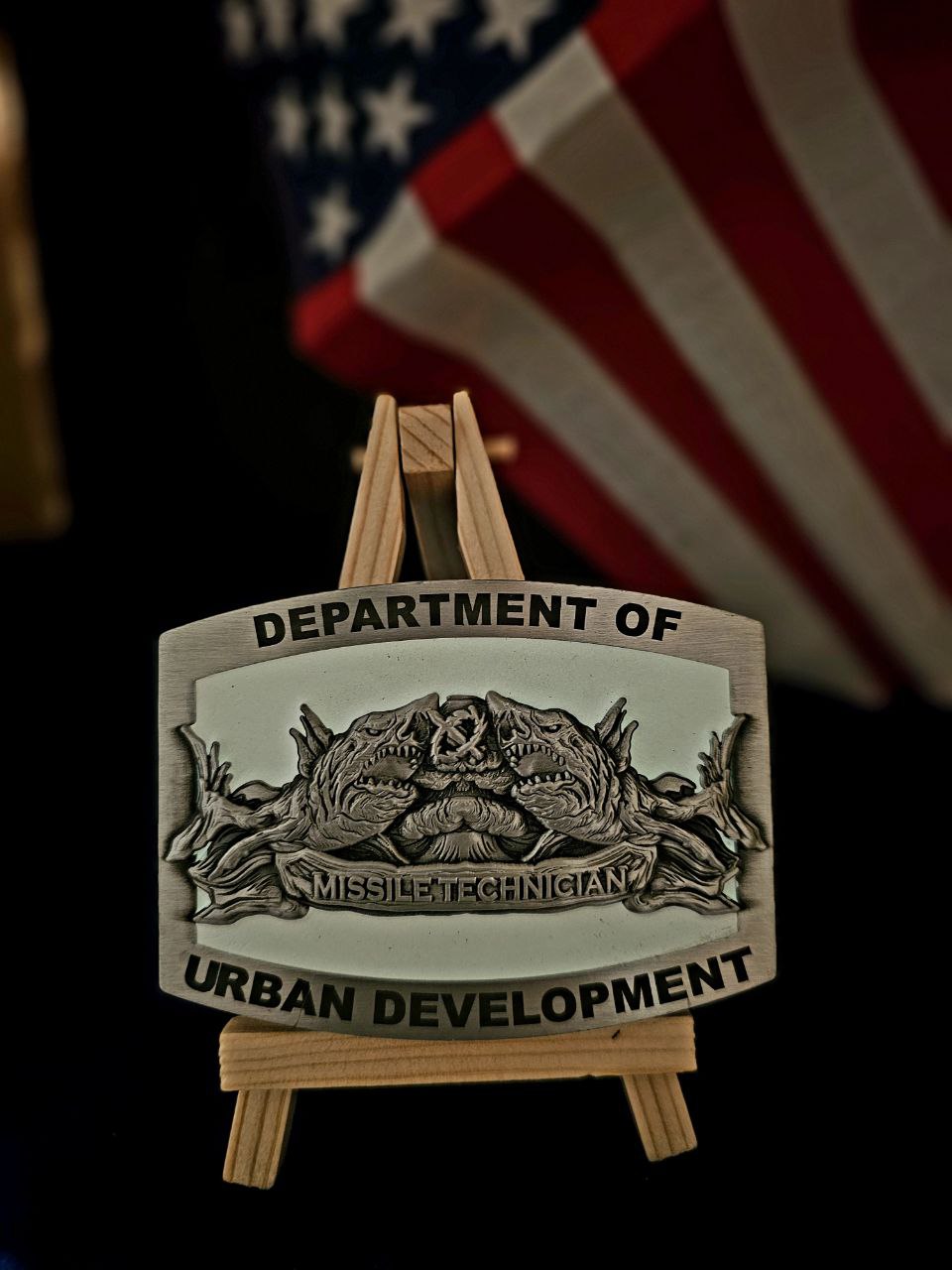 Missile Tech Belt Buckle White Glow in the Dark by Silent Service Customs.