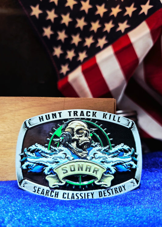 Sonar Belt Buckle | Hunt Track Kill | Silent Service Customs