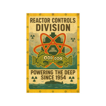Reactor Controls Vintage Poster | Powering the Deep