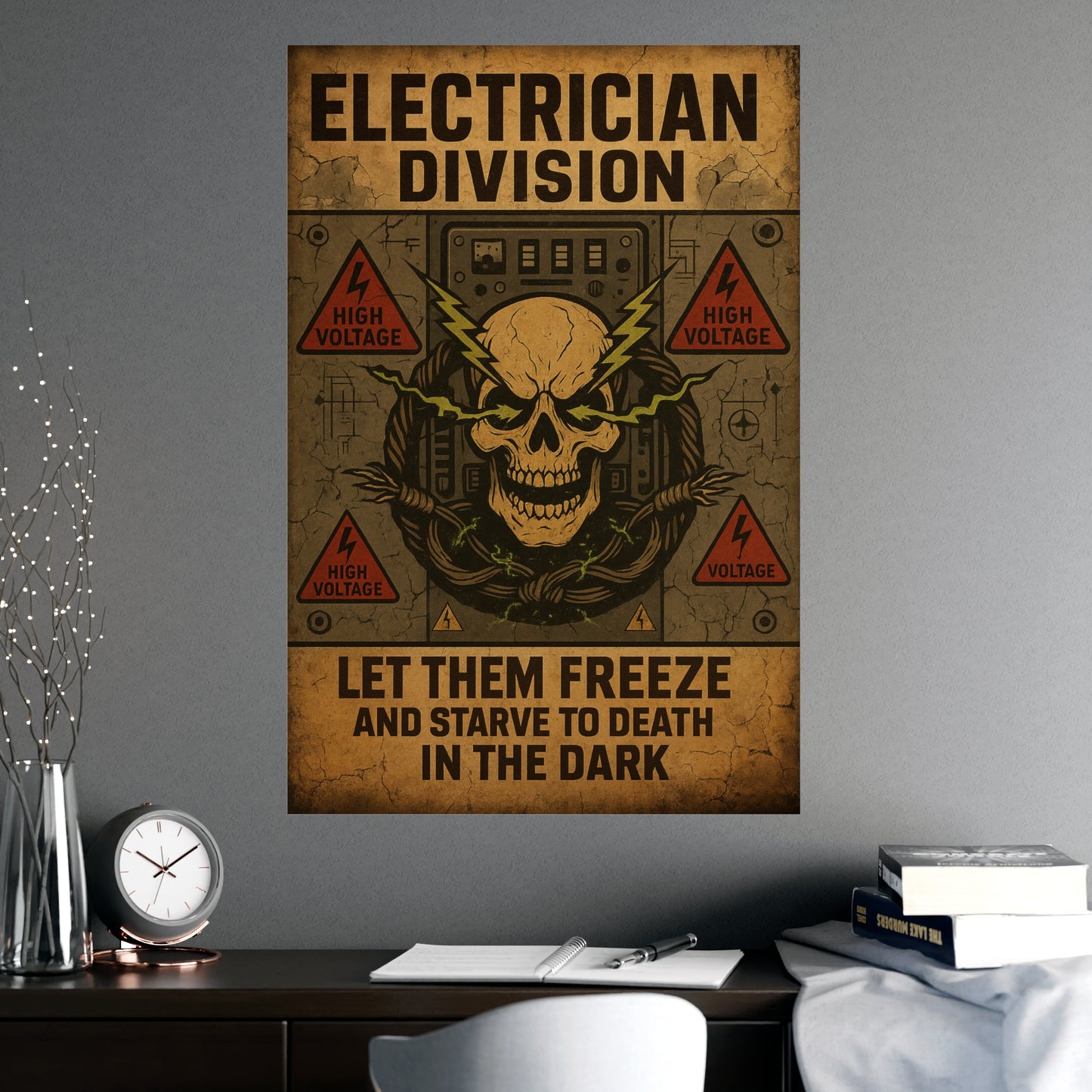 Electrician Vintage Poster | Let Them Freeze