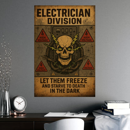 Electrician Vintage Poster | Let Them Freeze