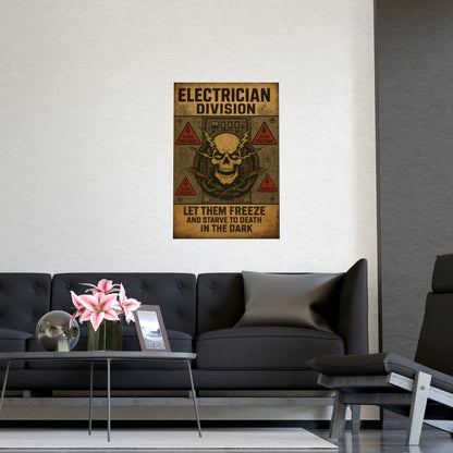Electrician Vintage Poster | Let Them Freeze