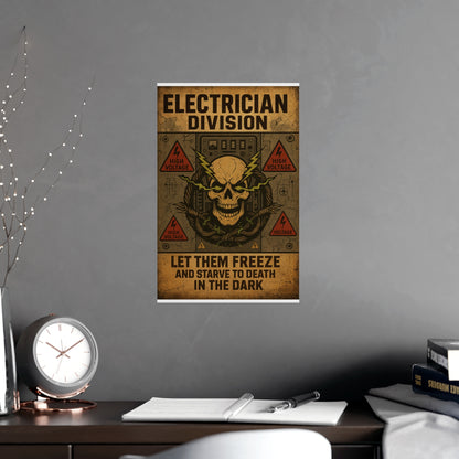 Electrician Vintage Poster | Let Them Freeze