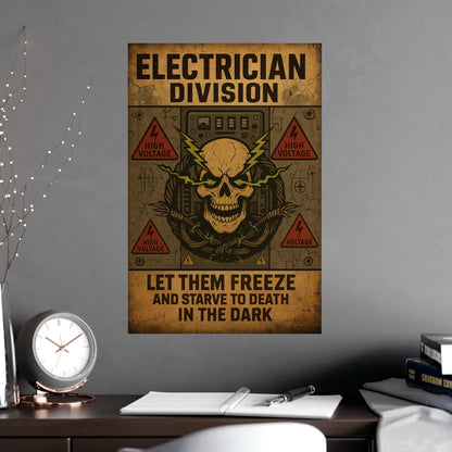 Electrician Vintage Poster | Let Them Freeze
