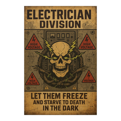 Electrician Vintage Poster | Let Them Freeze