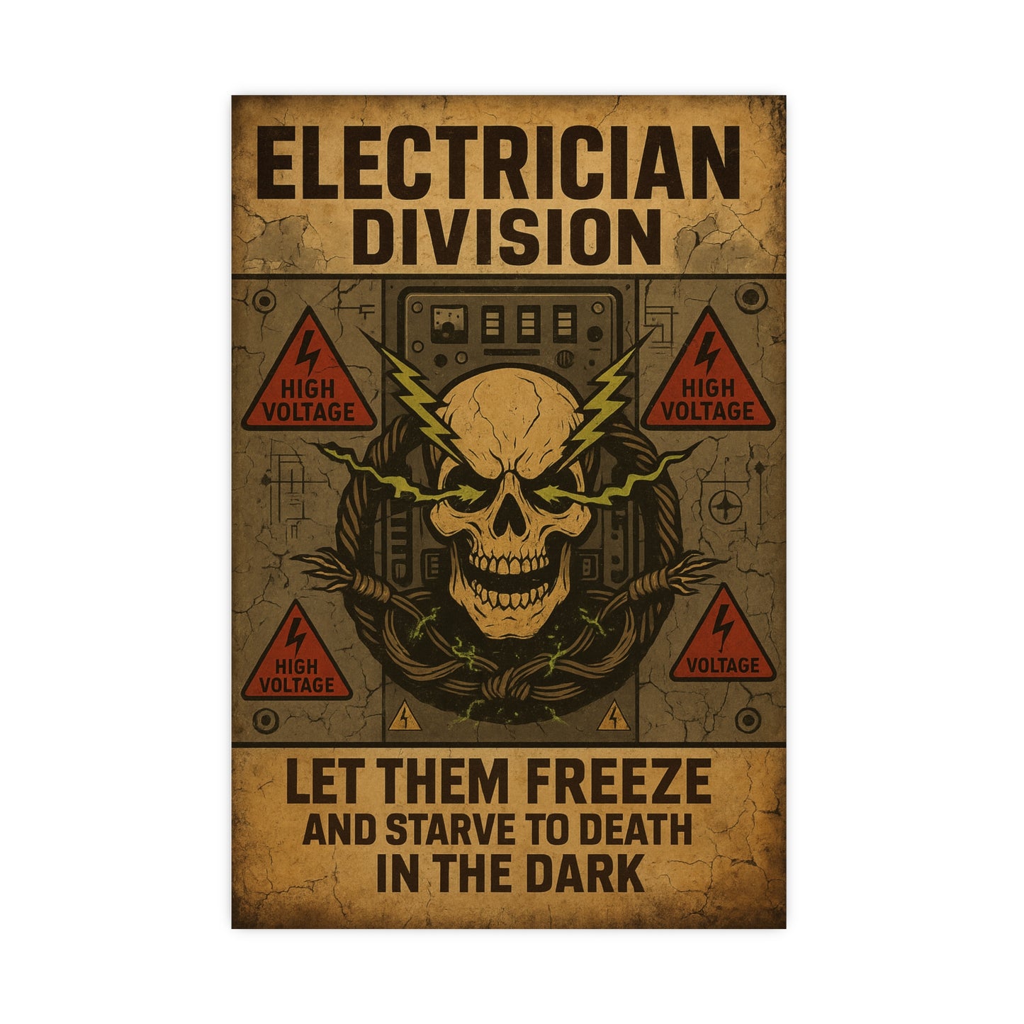 Electrician Vintage Poster | Let Them Freeze