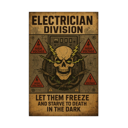 Electrician Vintage Poster | Let Them Freeze