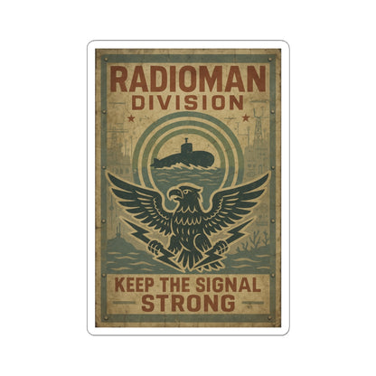 Vintage Radioman Sticker | Keep the Signal Strong