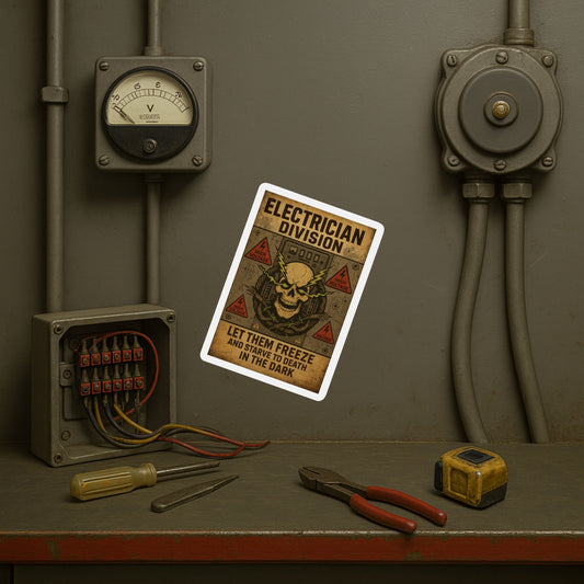 Electrician Division Die-Cut Magnet | Let Them Freeze
