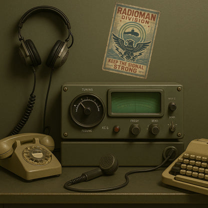 Radioman Vintage Poster | Keep the Signal Strong