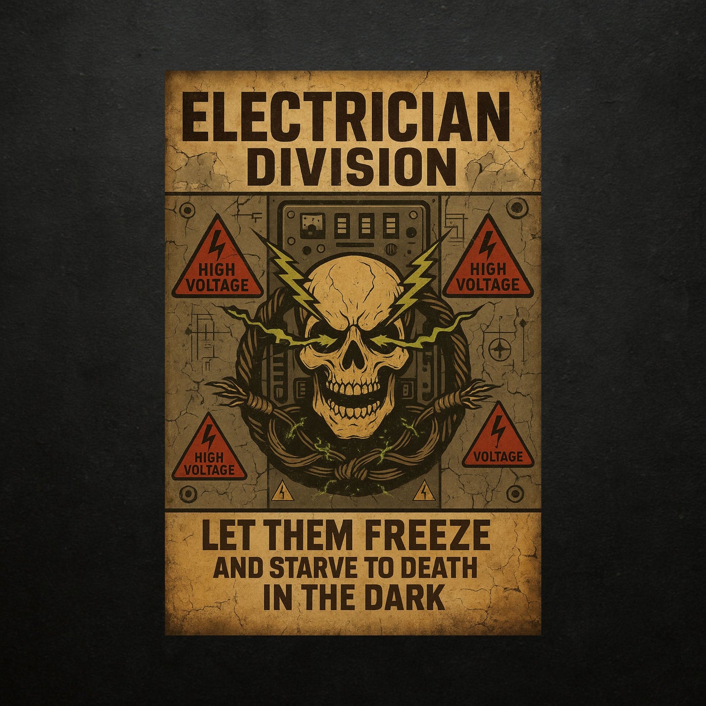 Electrician Vintage Poster | Let Them Freeze