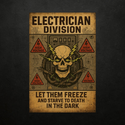 Electrician Vintage Poster | Let Them Freeze