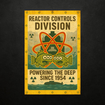 Reactor Controls Vintage Poster | Powering the Deep