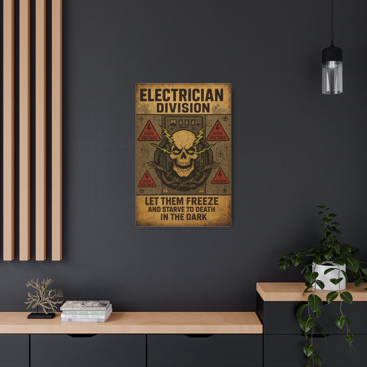 Electrician Vintage Metal Art Sign | Let Them Freeze