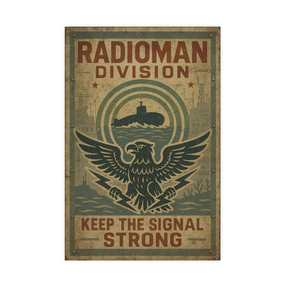 Radioman Vintage Poster | Keep the Signal Strong