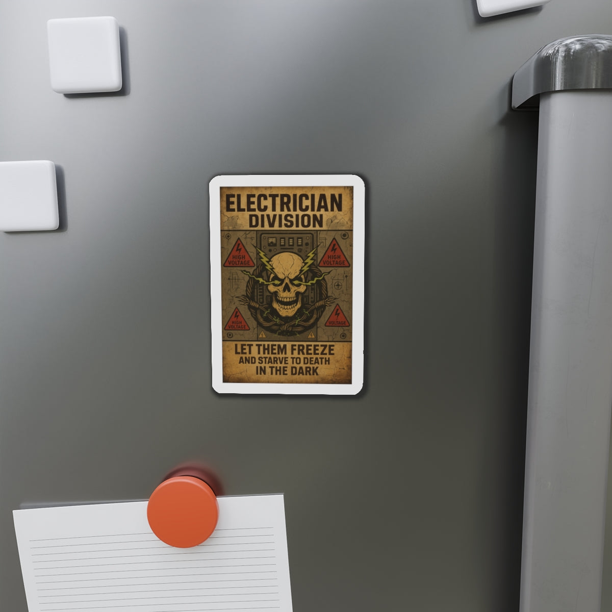 Electrician Division Die-Cut Magnet | Let Them Freeze