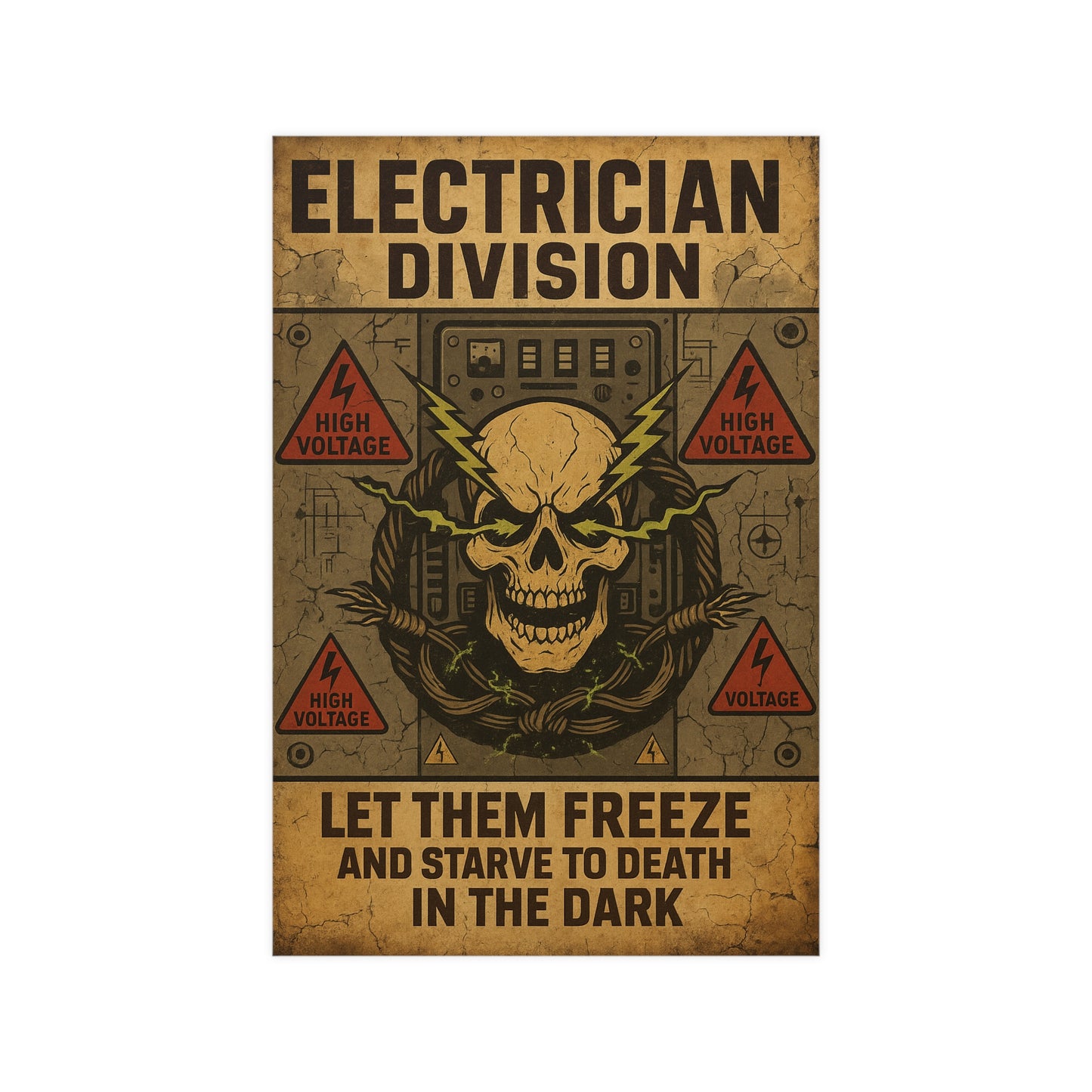 Electrician Vintage Poster | Let Them Freeze