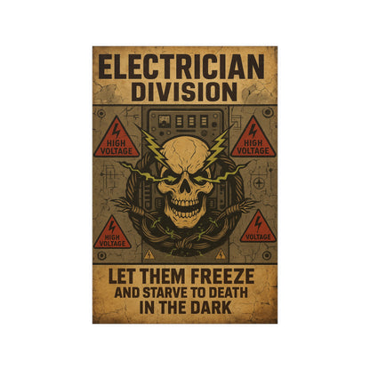 Electrician Vintage Poster | Let Them Freeze