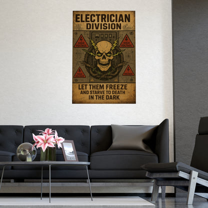 Electrician Vintage Poster | Let Them Freeze