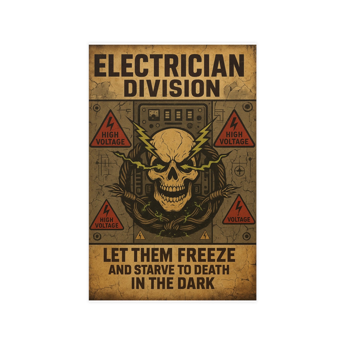 Electrician Vintage Poster | Let Them Freeze