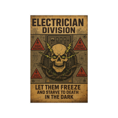 Electrician Vintage Poster | Let Them Freeze