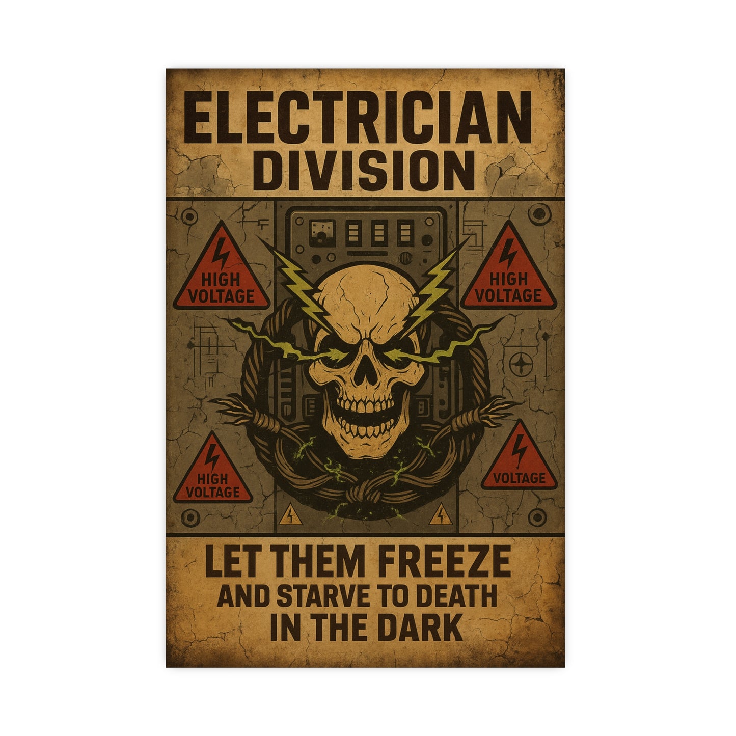 Electrician Vintage Poster | Let Them Freeze