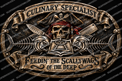 Culinary Specialist Pirate Belt Buckle – “Feedin’ the Scallywags of the Deep”
