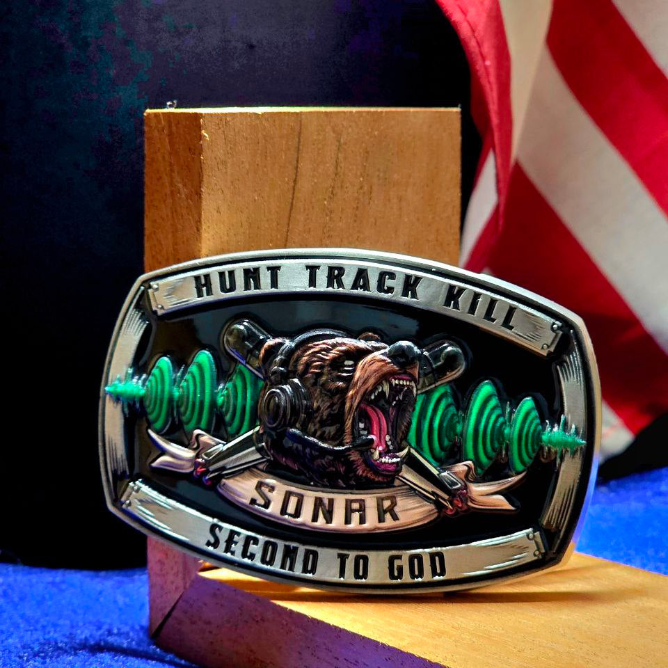 Silver Sonar Belt Buckle | WARBEAR Edition